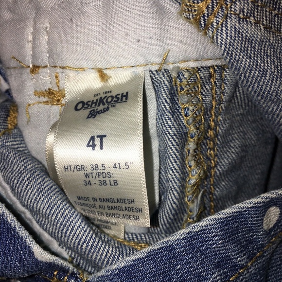 Kids Girl Oshkosh B Gosh Polka Dot Overall Vestbak - Picture 6 of 6